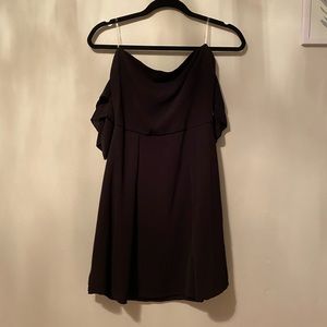 This is black thigh high dress